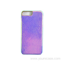 Simple design Bling leather oil side phone case